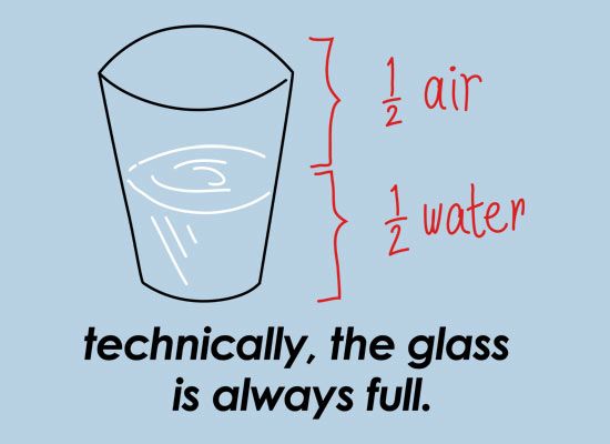 The glass is always full